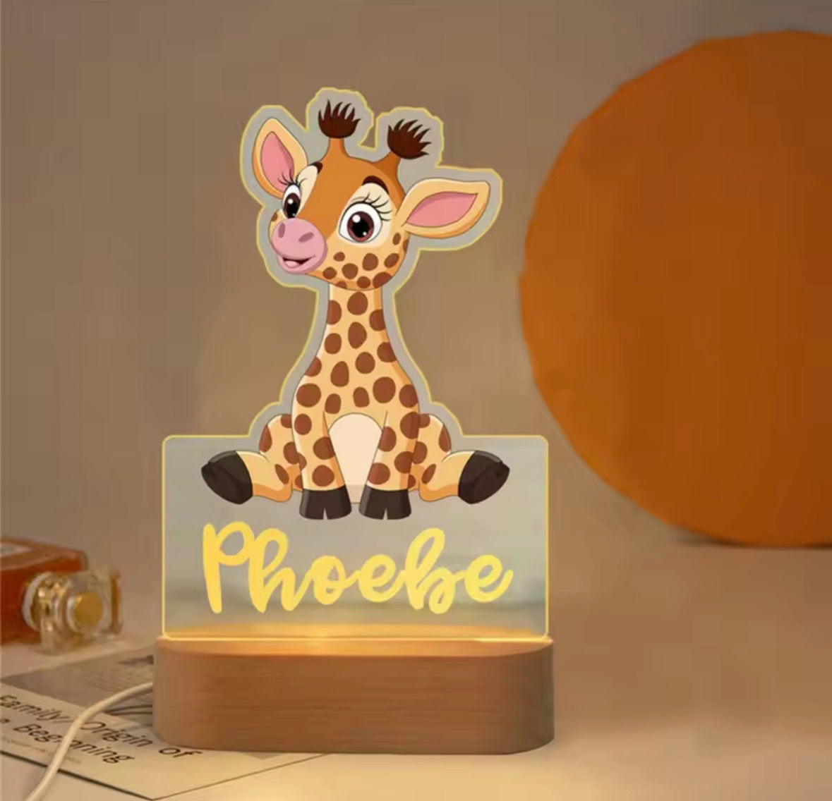 🦒 Lampe personnalisable – Girafe magique