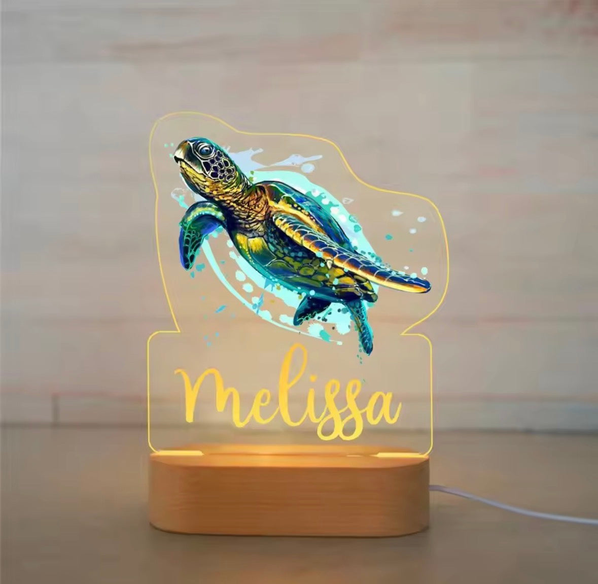 🐢 Lampe personnalisable – Tortue